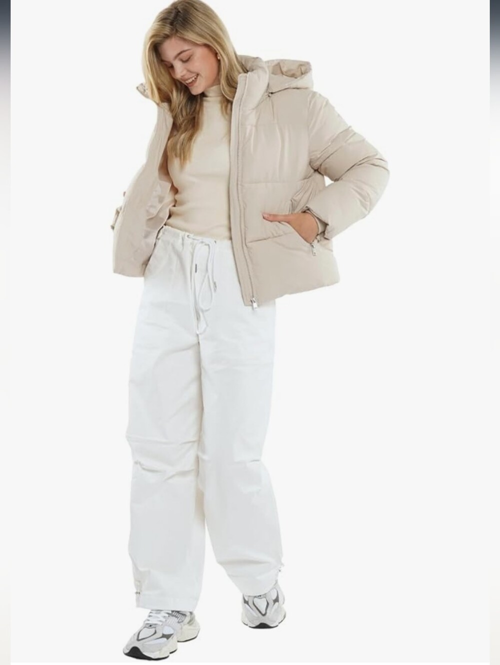 NWT Puffit Taupe Puffer Coat